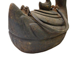 Heavy Rustic Iron Duck Shape Teapot