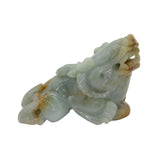 Hand Carved Natural Green & Yellow Jade Feng Shui Lucky Pixiu Figure Pendant k198NS