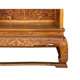 Chinese Huali Rosewood Dragon Carving Emperor Throne Style Armchair cs6981S