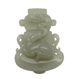 White Jade Belt Buckle Hook Plate With Fortune Pixie Catching Luyi Cloud s1551NS