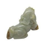 Hand Carved Natural Green Jade Feng Shui Lucky Pixiu Figure Pendant k197NS