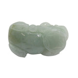 Chinese Hand Carved Natural Green Jade Feng Shui Lucky Pixiu Figure Pendant k349NS