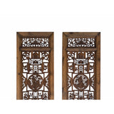 Set of 4 Vintage Chinese Eight Immortal Theme Wood Tall Panel Screen Divider cs6973S