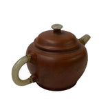 Traditional Chinese Zisha Teapot With Jade Handle – Decorative Collectible Art ws2655S