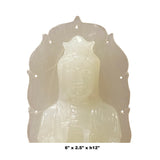 Chinese Off White Color Stone Guan Yin Bodhisattva Avalokitesvara Statue ws1773S