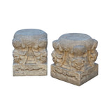 Hand-Carved Marble Column Base