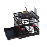 rosewood birdcage - square birdcage - birdcage decor