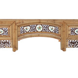 Antique Chinese Wooden Archway with Hand-Painted Porcelain Inlays ws2254S