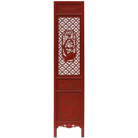 red color Chinese carved partition panel - decor panel