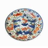 Chinese Museum Orange Fishes Painting White Porcelain Charger Plate ws1503S