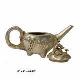 Chinese Handmade Metal Silver Color Jar Shape Teapot Display ws1578S