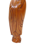 Quality Handcrafted Chinese Solid Boxwood Standing Kwan Yin Bodhisattva Statue n239S