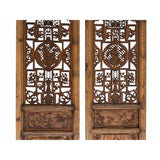 Set of 4 Vintage Chinese Eight Immortal Theme Wood Tall Panel Screen Divider cs6973S