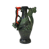 Ancient Chinese Green Bronze Dragon Wine Teapot Jar Shape Teapot - Handmade Ceremonial Vessel ws1471S