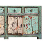 Distressed Summertown Light Green Graphic Sideboard TV Console Cabinet cs7477S