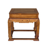 Chinese Oriental Huali Rosewood Phoenix Flower Motif Tea Side Table cs6984S