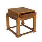 Chinese Oriental Huali Rosewood Phoenix Flower Motif Tea Side Table cs6984S