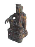 wood sitting Quin Yin statue