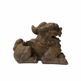 Chinese Distressed Brown Rough Marks Fengshui Pixiu Figure ws1737S
