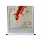 Chinese Fengshui Koi Fish Color Ink Scroll Painting Quality Wall Art ws1887S