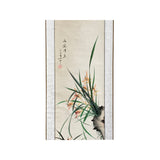 Chinese Color Ink Green Leaves Flower Scroll Painting Wall Art ws2237S