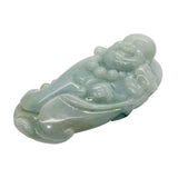 Green Jade Pendant Happy Buddha, Laughing Buddha Figure k340NS
