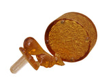 yellow liuli glass perfume bottle