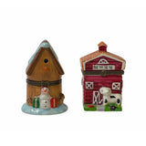 christmas theme porcelain box - holiday ornament - New Year theme box