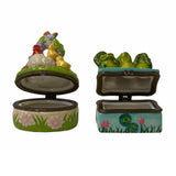 Holiday Accent Theme Characters Shape Porcelain Small Box Containers ws1700ES