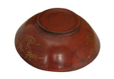Red painting wood bowl