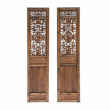 Set of 4 Vintage Chinese Eight Immortal Theme Wood Tall Panel Screen Divider cs6973S