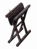Chicken feather wood stool