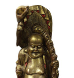 gold painting Happy Buddha