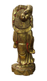wood Happy Buddha statue