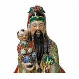 Chinese Canton Color Mixed Fenghsui Fok Lok Shao Figure Set ws1589S