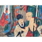 Large Chinese Canvas Art of Part of Sixteen Arhats with Guards Theme cs7163S