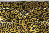 Master Wood Carved Gold Color Buddha's Eye Of Wisdom Art Panel On Stand n273S