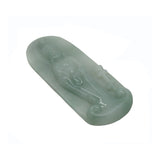 Light Green Standing Jade Kwan Yin - Bodhisattva - Goddess Of Mercy Jade Pendant n463S