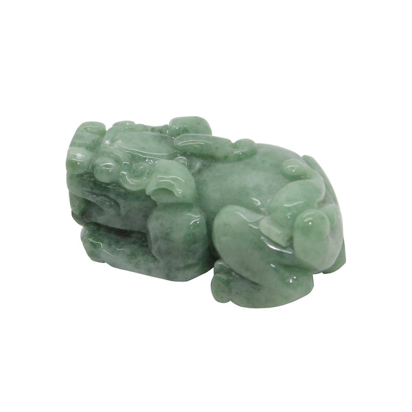 Chinese Hand Carved Natural Jade Feng Shui Lucky Pixiu Figure Pendant ...