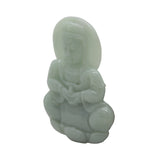 jade Kwan Yin - Bodhisattva -  goddess of mercy - goddess of compassion pendant