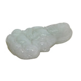 Light Green Sitting Jade Kwan Yin - Bodhisattva - Goddess Of Mercy Jade Pendant n527S