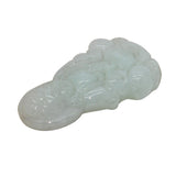 Light Green Sitting Jade Kwan Yin - Bodhisattva - Goddess Of Mercy Jade Pendant n527S