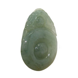 Round Shape Natural Green Jade Ornament Pendant n529S