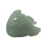 Light Green Hand Carved Natural Jade Lovely Swan With Longevity Turtle Pendant Figure n518S