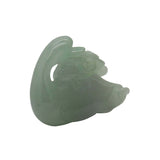Light Green Hand Carved Natural Jade Lovely Swan With Longevity Turtle Pendant Figure n518S