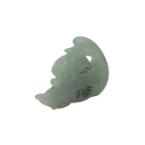 Light Green Hand Carved Natural Jade Lovely Swan With Longevity Turtle Pendant Figure n518S