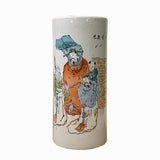 Pair Chinese Oriental Ceramic White People Scenery Vases ws1321S