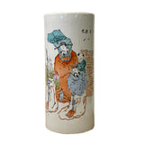 Pair Chinese Oriental Ceramic White People Scenery Vases ws1321S