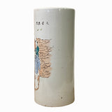Pair Chinese Oriental Ceramic White People Scenery Vases ws1321S