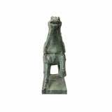 Chinese Green Stone Fengshui Fortune Horse Display Figure ws1736S